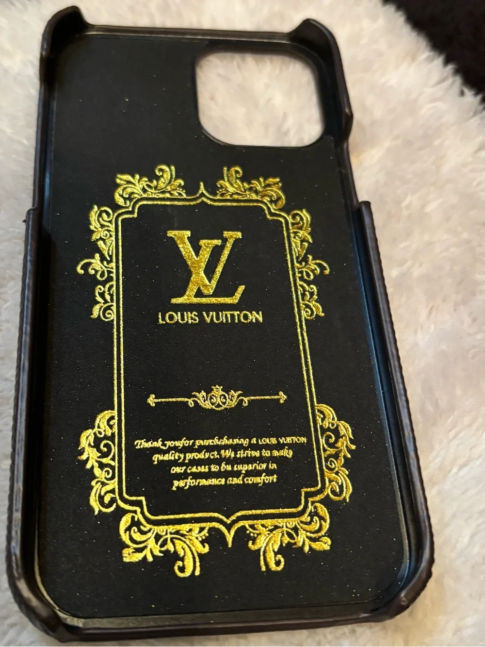 Black & Brown Monogram Textured Phone Case
